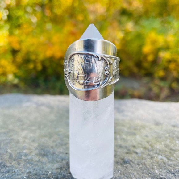 Unisex Hand Made Spoon Ring Size 11-Sterling Silver * - Picture 1 of 4